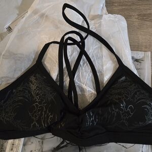 Elegant Black Strappy Bra